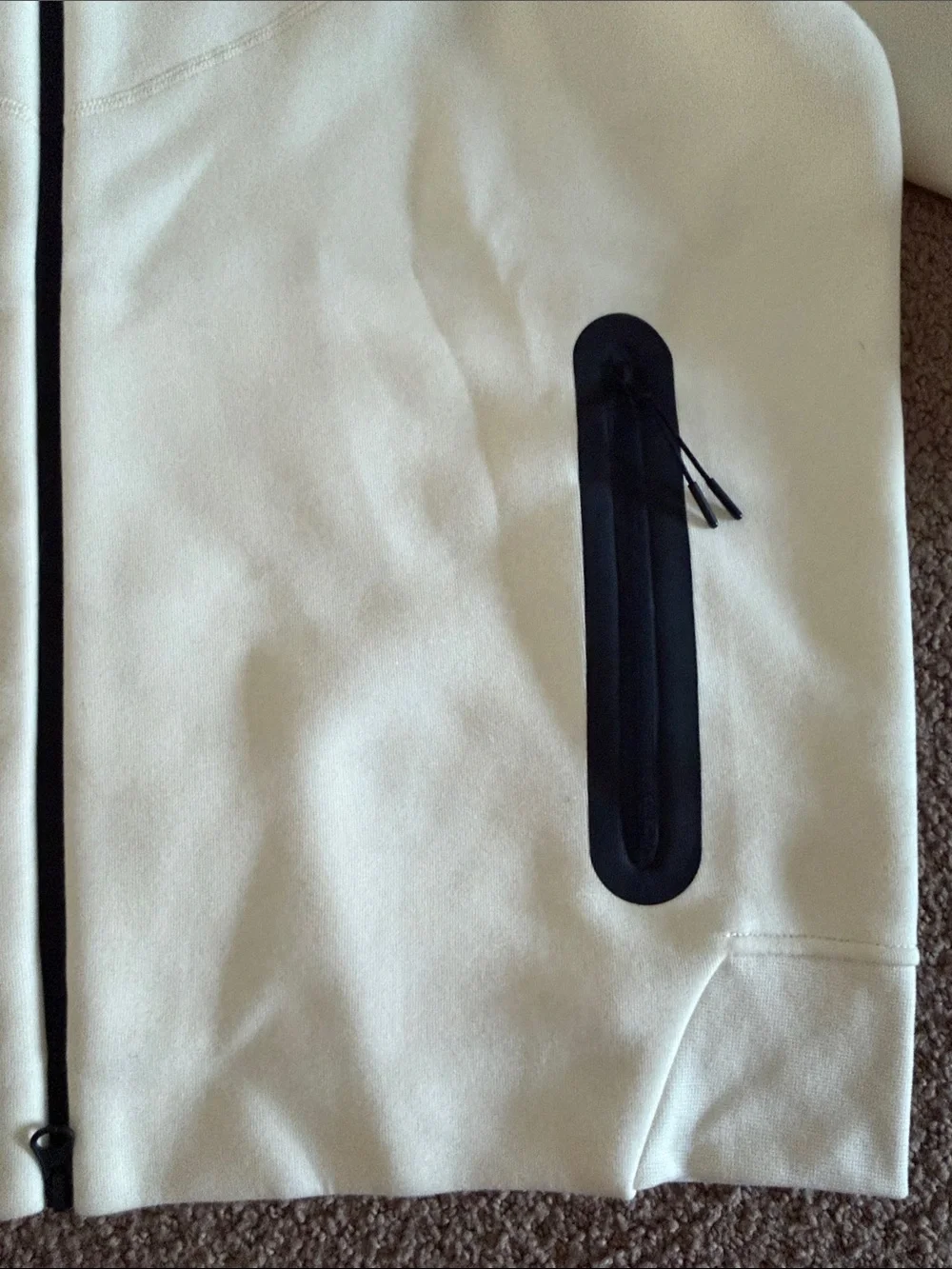 Nike Tech Fleece Windrunner Full-Zip Hoodie Men’s Large Coconut Milk NWT Black Z